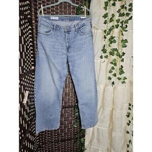 Zara Light Blue Straight Leg Jeans Size 12